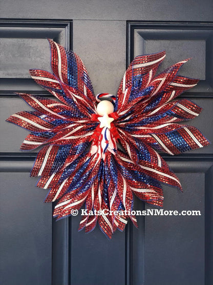 Patriotic Deco Mesh Angel/Tree Topper Video Tutorial - Instant Download!