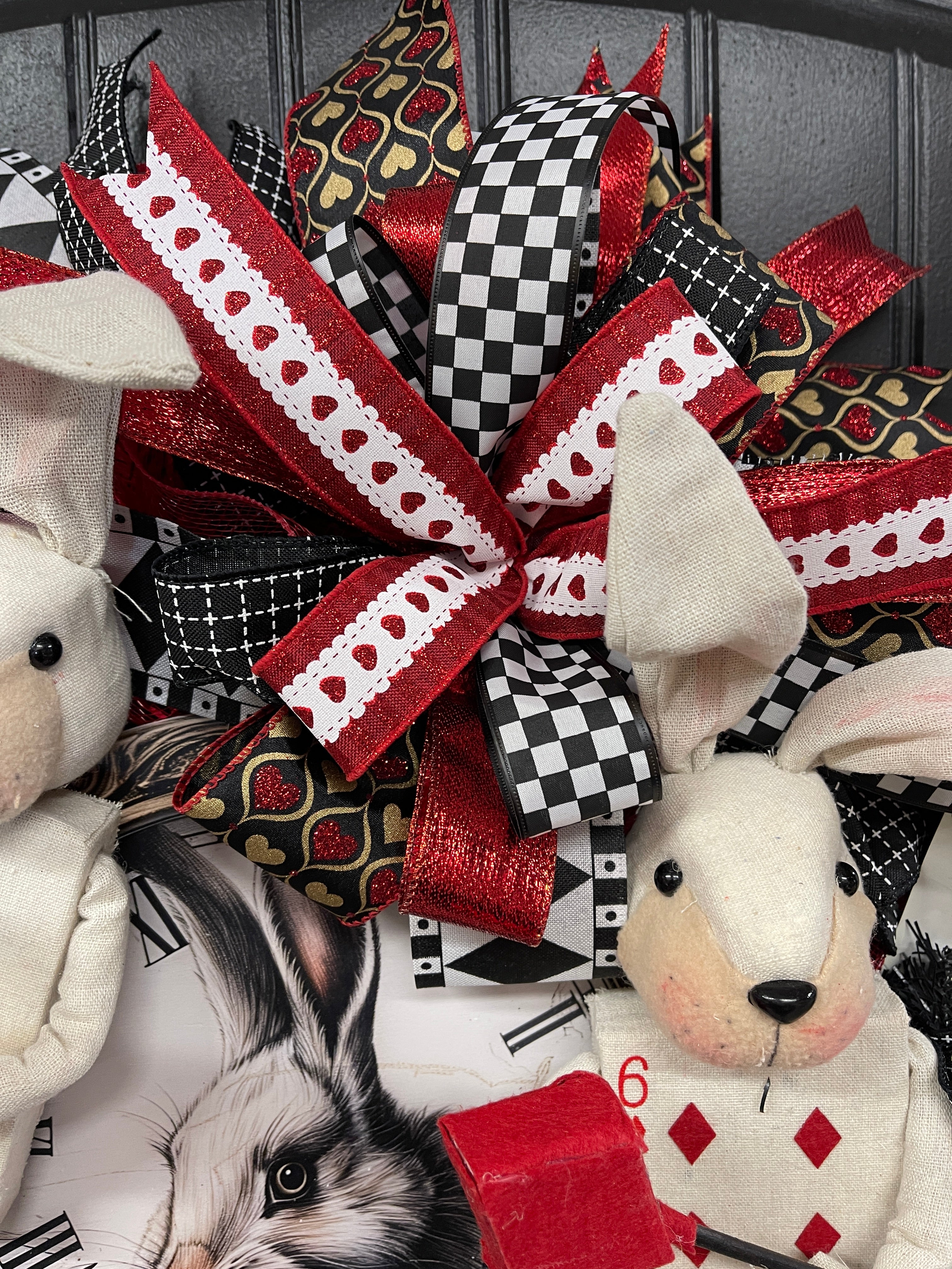 White Rabbits House of Cards Wreath, KatsCreationsNMore