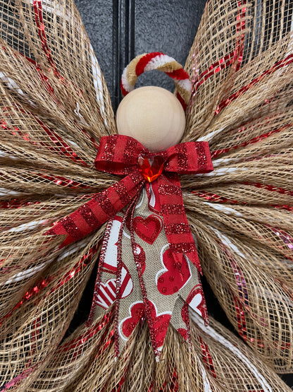 Valentine’s Day Country Angel Tree Topper, Graveside Memorial, KatsCreationsNMore