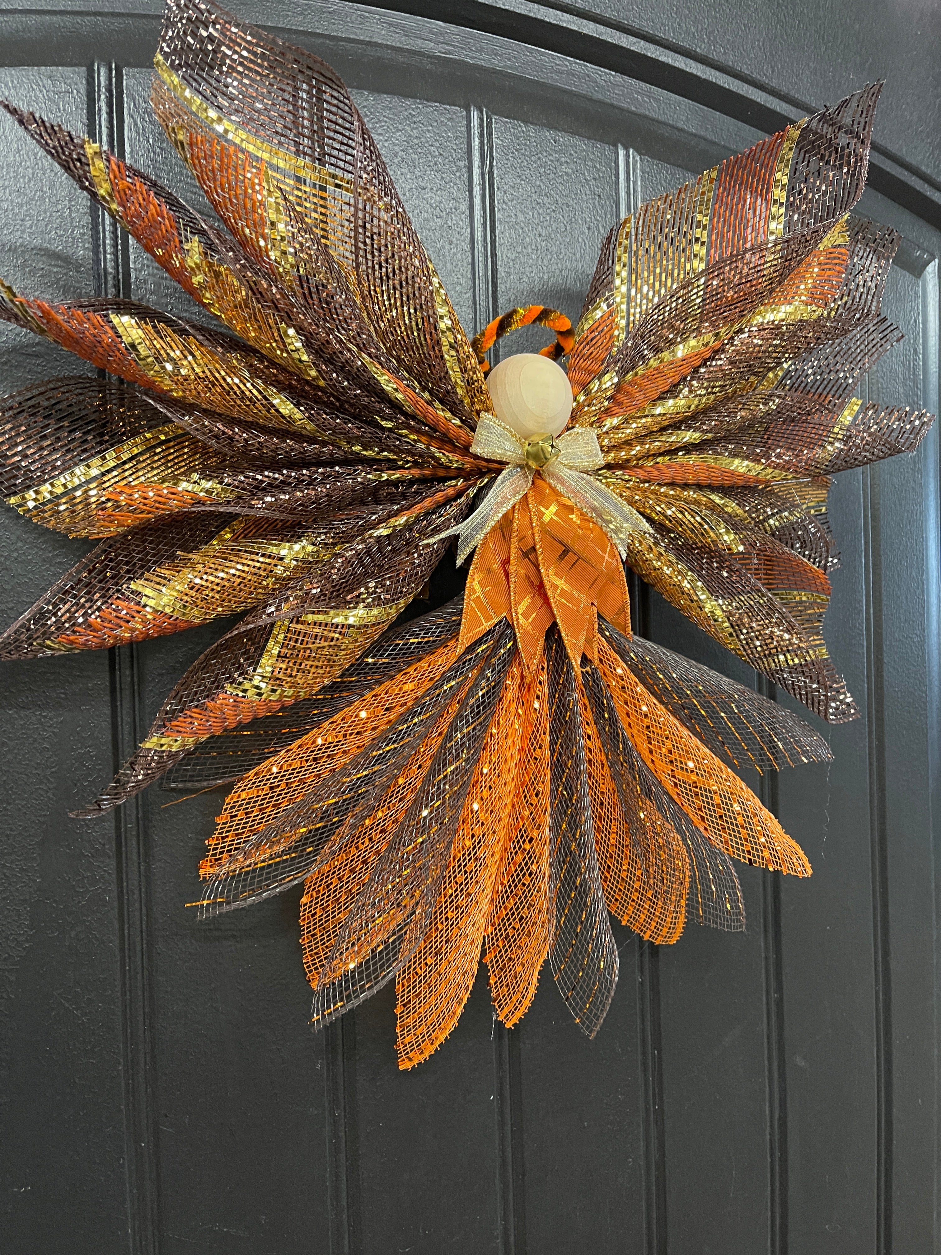 2024 Limited Edition Fall Traditional Angel Tree Topper, Autumn Wall Hanging, KatsCreationsNMore