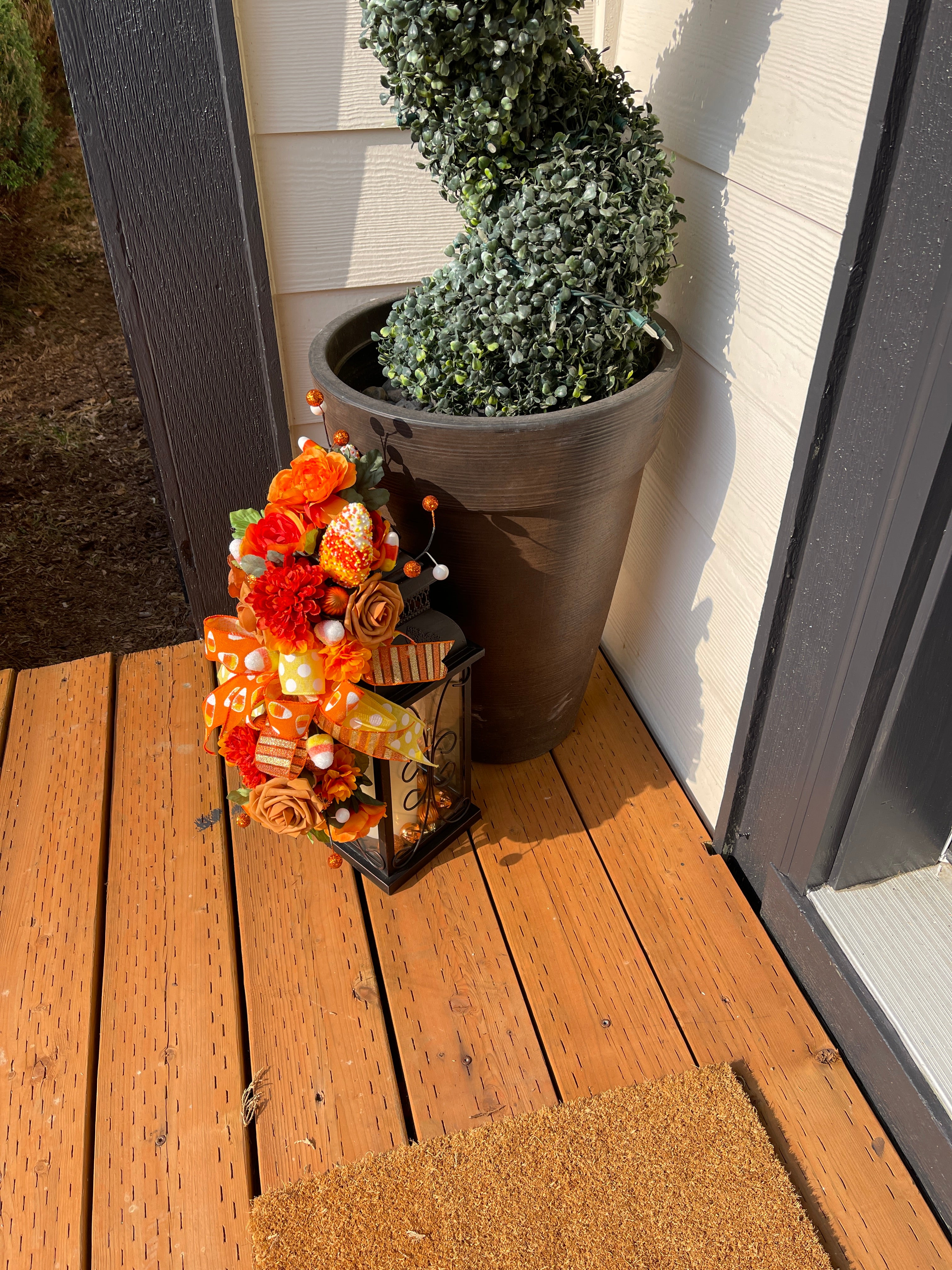 Candy Corn Lantern Swag, Halloween Table Runner, KatsCreationsNMore