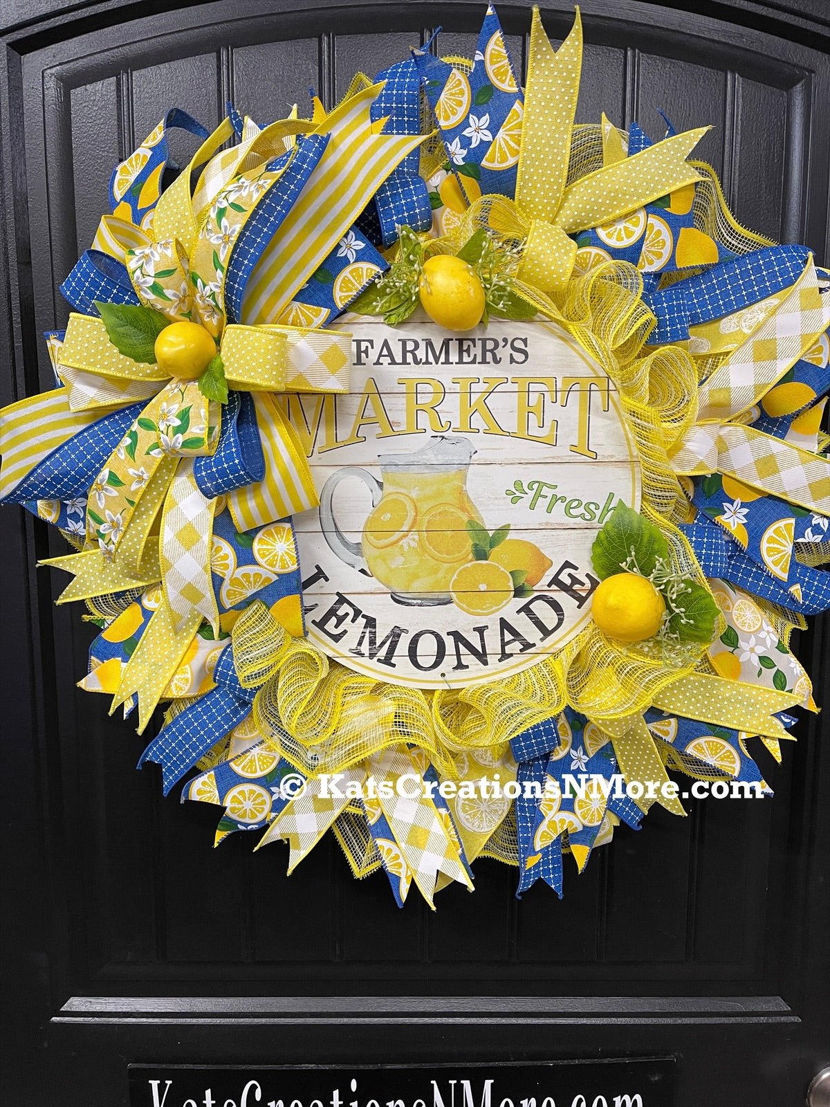 Farmers Market Fresh Lemonade, Kitchen Decor, Summer Lemons Front Door Decor, KatsCreationsnMore