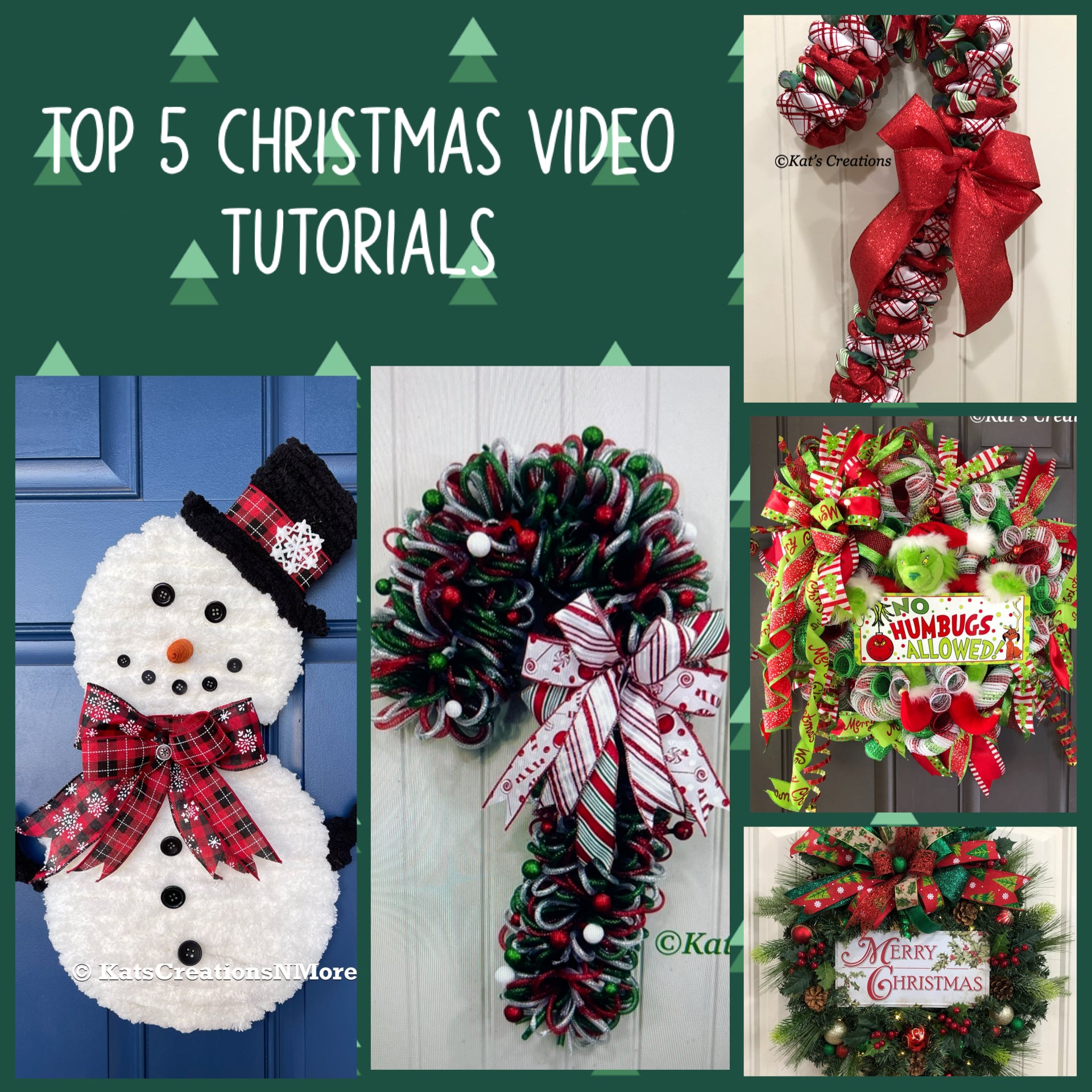 Top 5 Most Popular Christmas Tutorials from KatsCreationsNMore