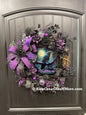 Nevermore Raven Halloween Wreath, Gothic Halloween Door Decor, Purple Black Wreath, Edgar Allan Poe Inspired Wreath, One of a Kind