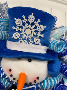 Vintage Snowman Christmas Wreath