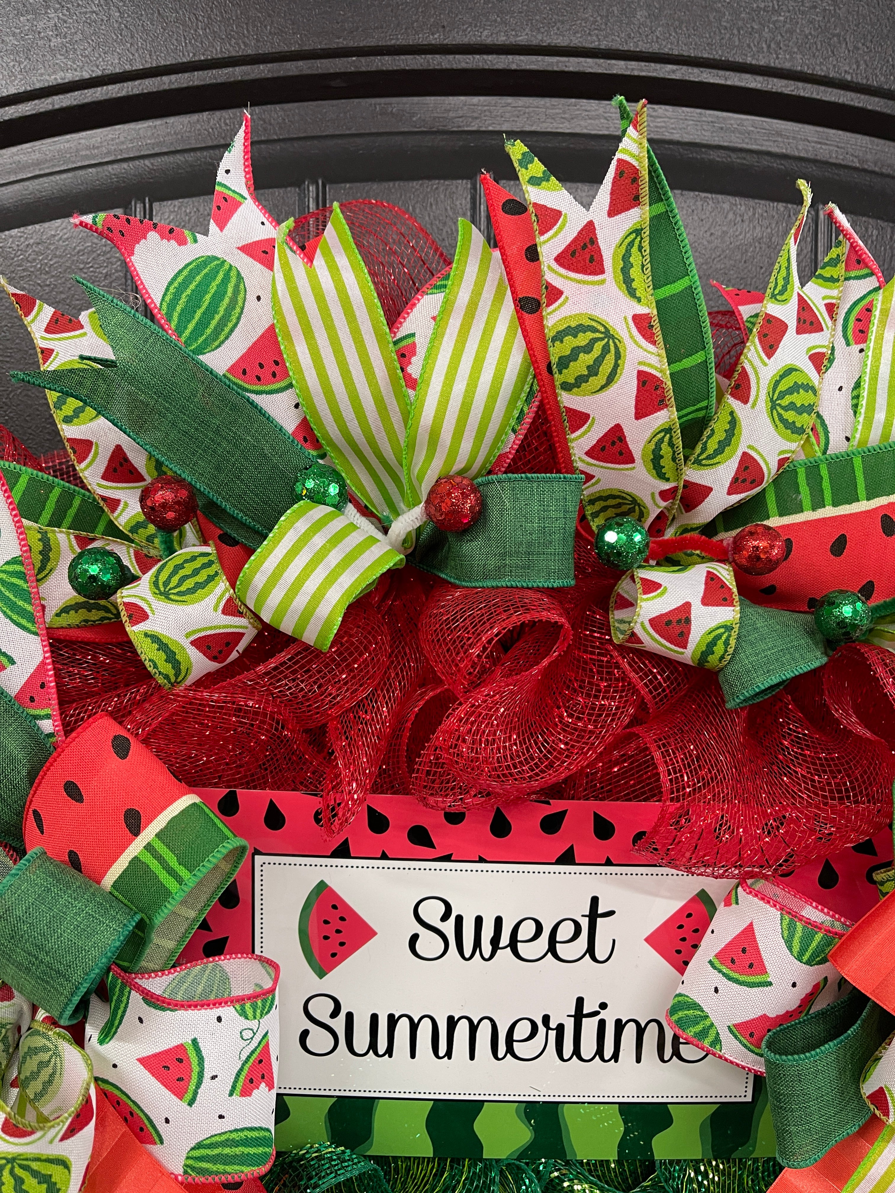 Sweet Summertime Watermelon Wreath, KatsCreationsNMore