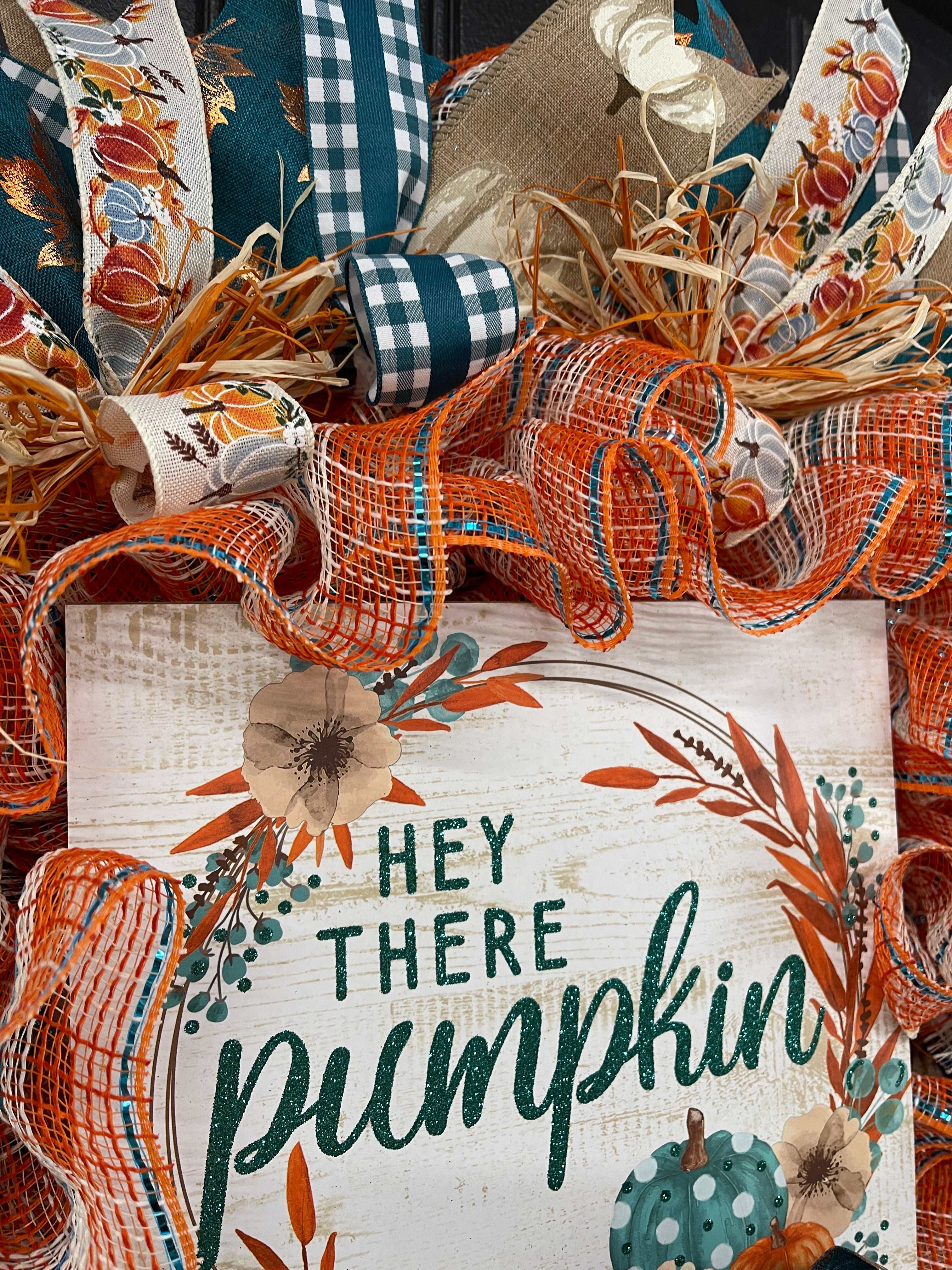 Hey There Pumpkin Fall Wreath, KatsCreationsNMore