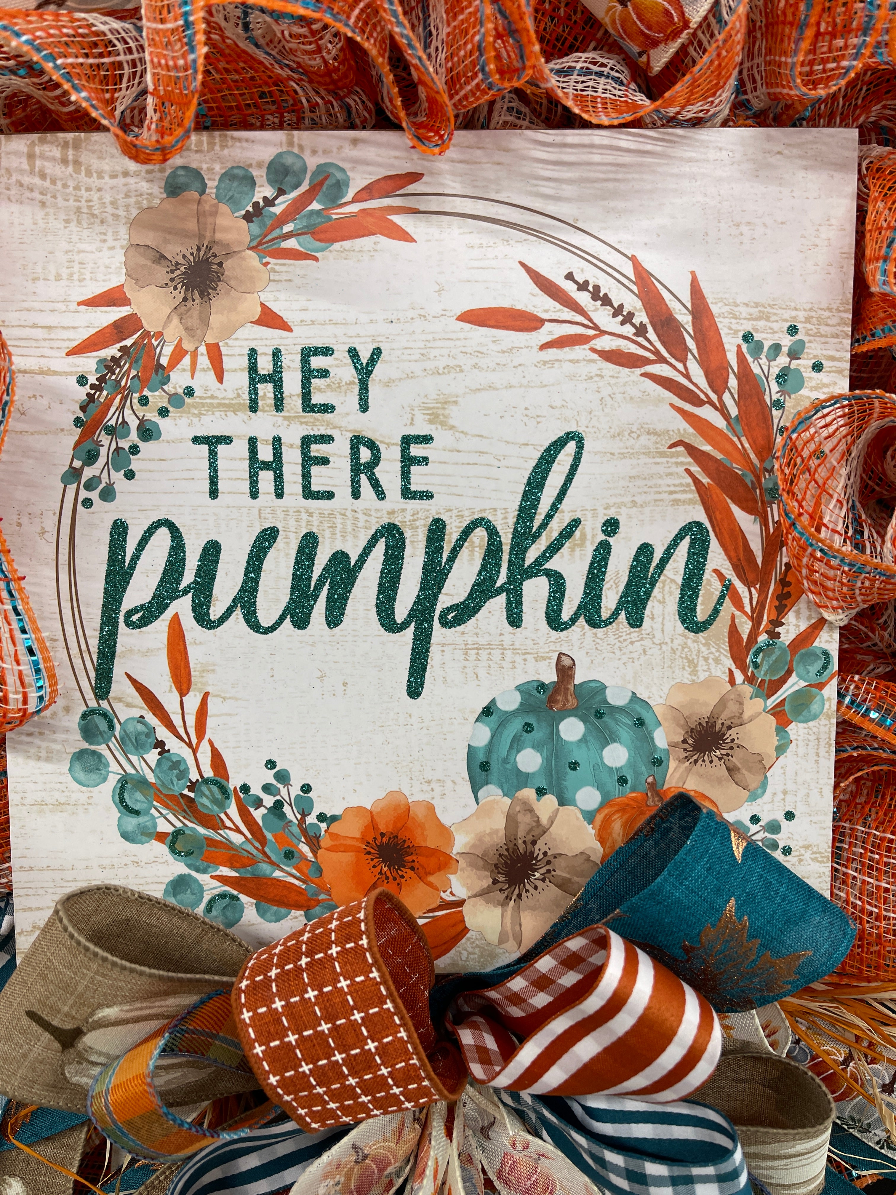 Hey There Pumpkin Fall Wreath, KatsCreationsNMore