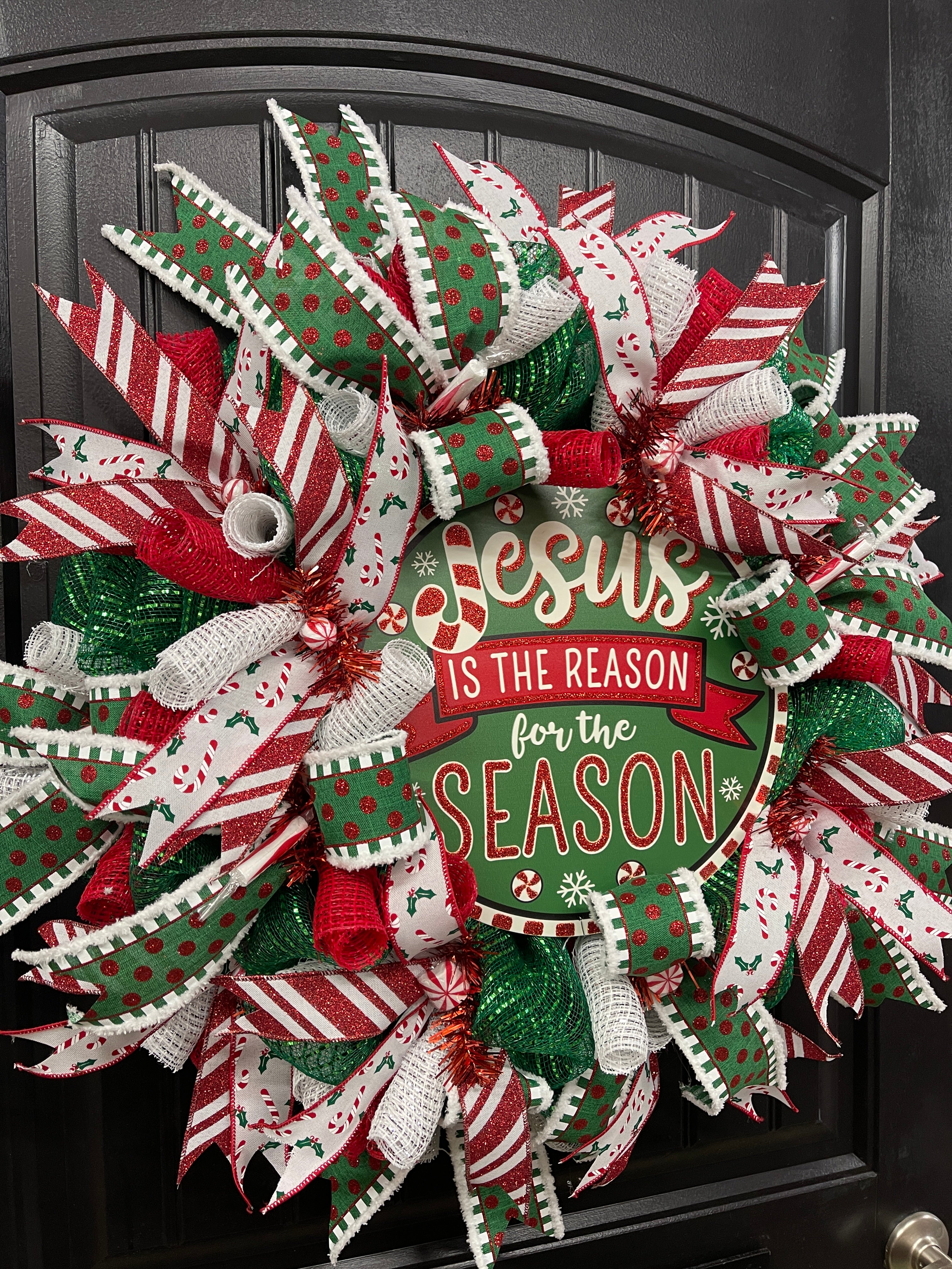 Jesus is the Reason for the Season Christmas Wreath, KatsCreationsNMore