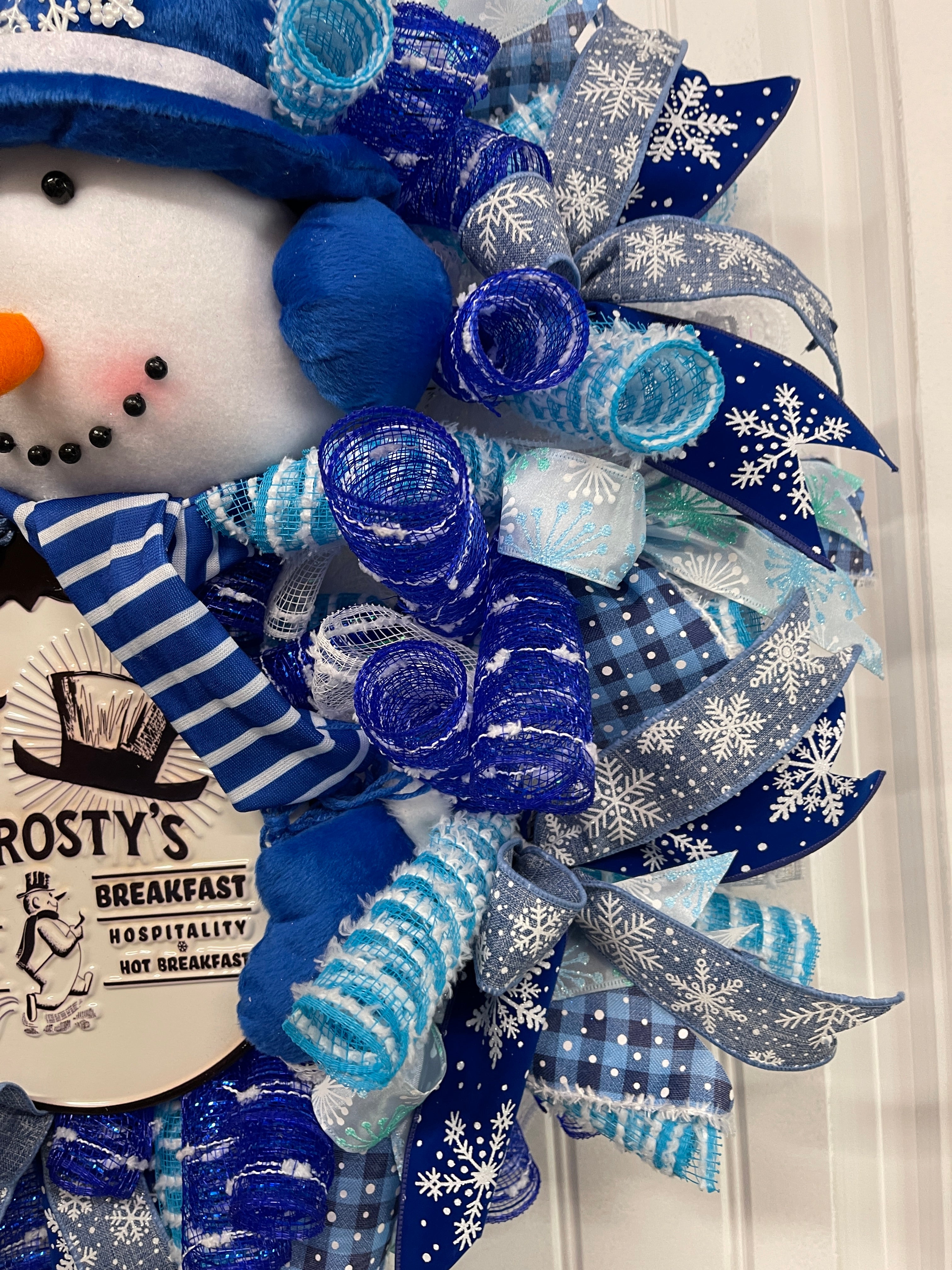 Vintage Snowman Christmas Wreath