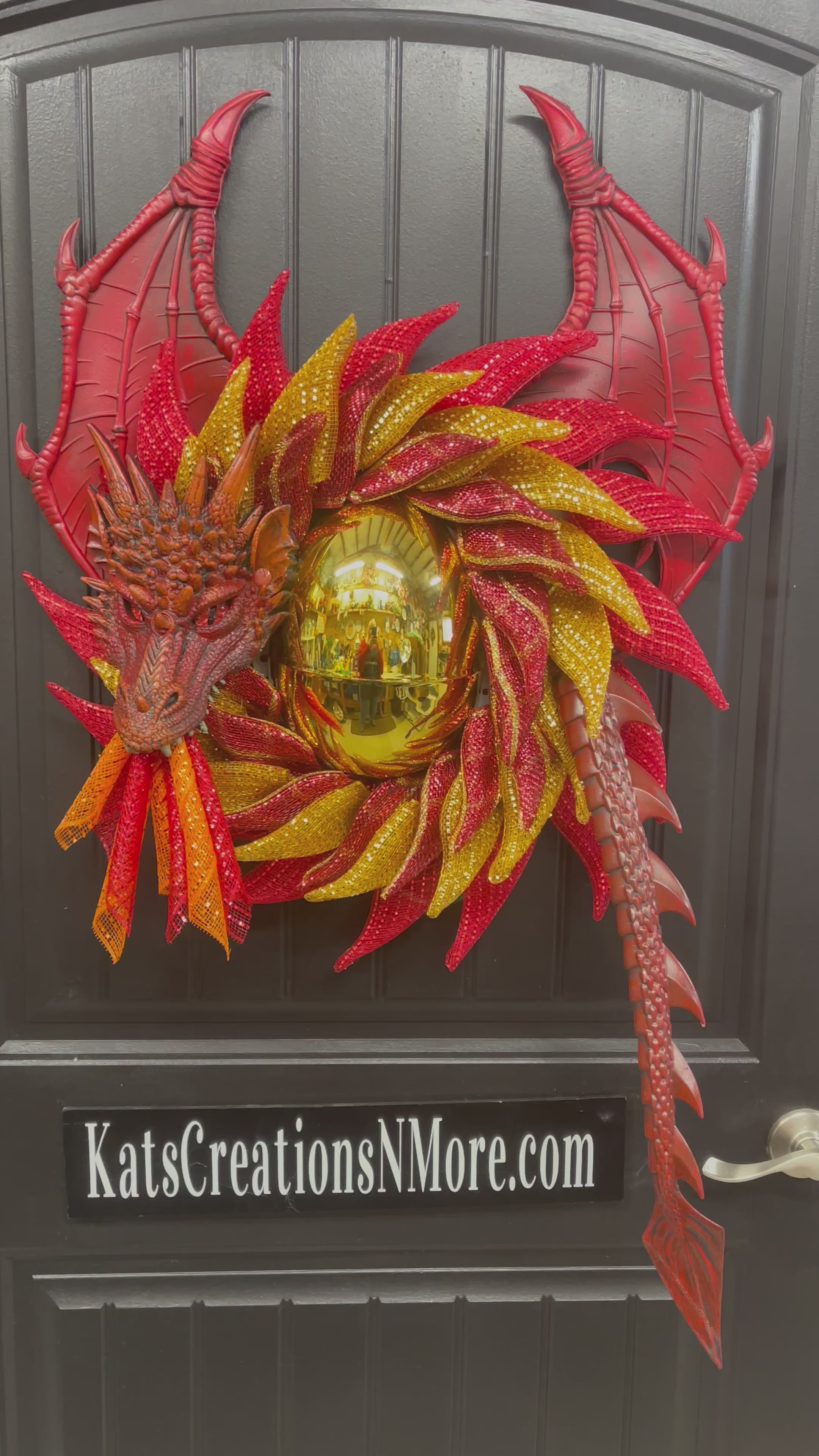 Red Dragon Egg Wreath By KatsCreationsNMore