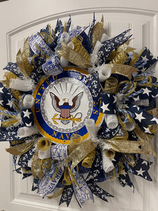 United States Navy Wreath, Military Support Naval Training, KatsCreationsNMore
