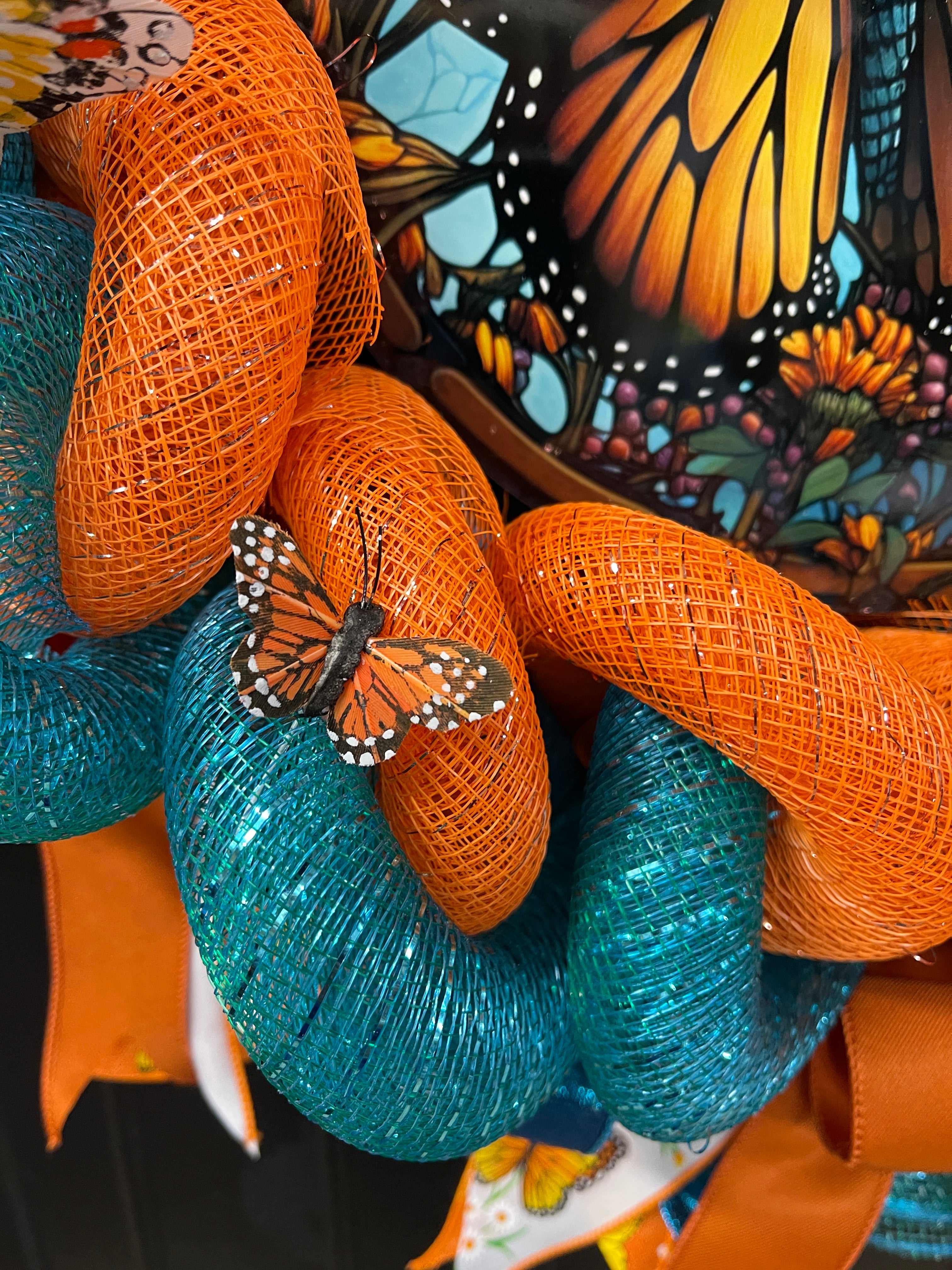Spring Monarch Butterfly Wreath, KatsCreationsNMore