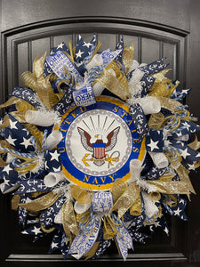 United States Navy Wreath, Military Support Naval Training, KatsCreationsNMore