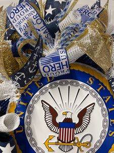 United States Navy Wreath, Military Support Naval Training, KatsCreationsNMore